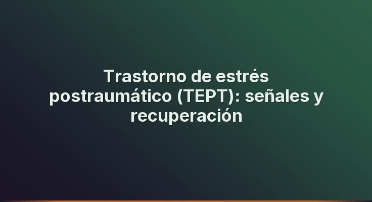 Trastorno de estrés postraumático (TEPT): señales y recuperación