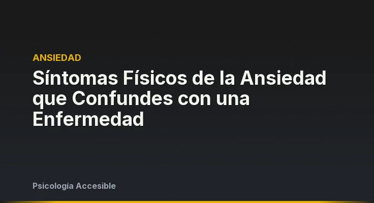 Síntomas Físicos de la Ansiedad que Confundes con una Enfermedad