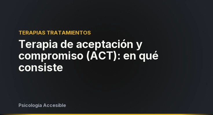 Terapia de aceptación y compromiso (ACT): en qué consiste